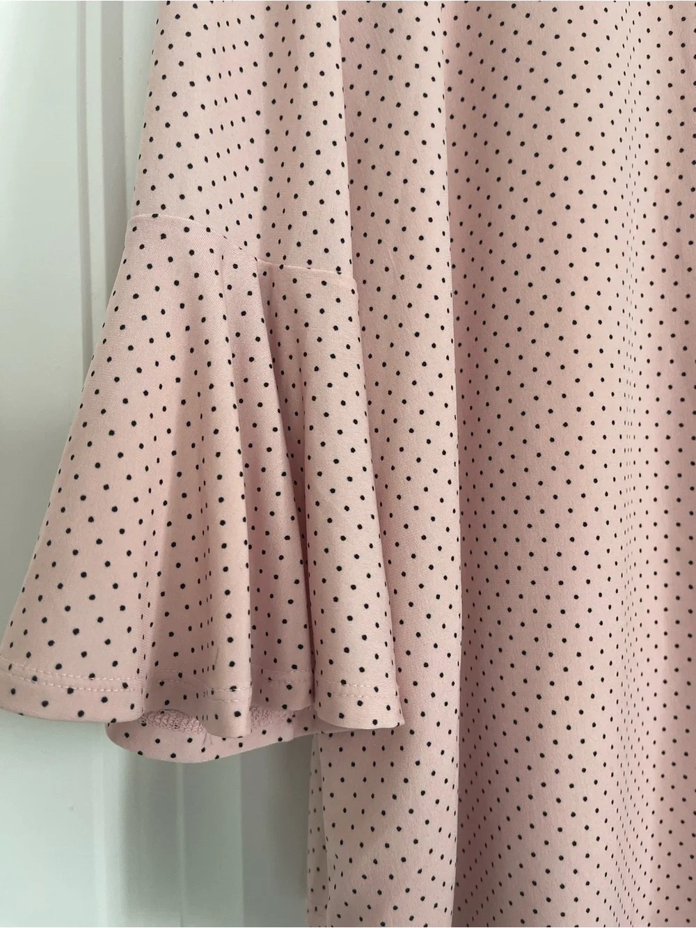 Carmen Light Pink Polka Dot Bell Sleeve Top - Picture 2 of 3
